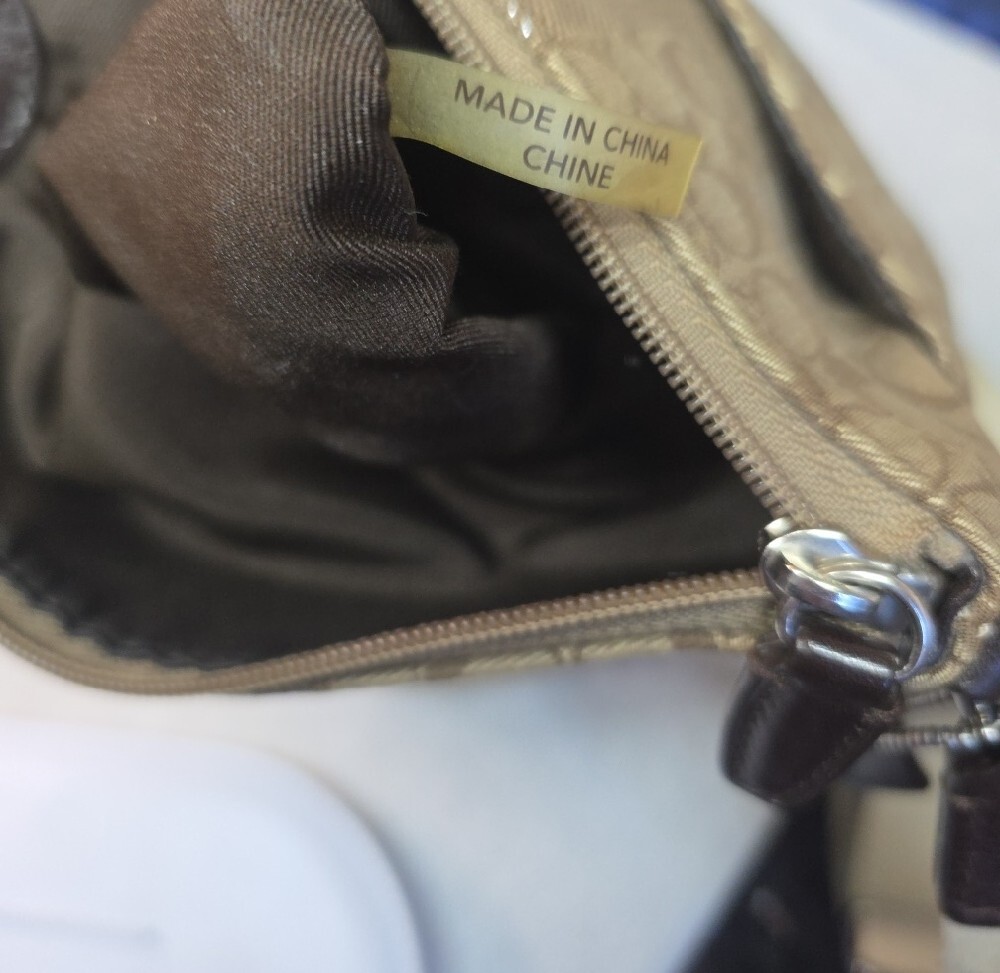 Coach Signature Stripe Mini C Crossbody Bag - Picture 5 of 7